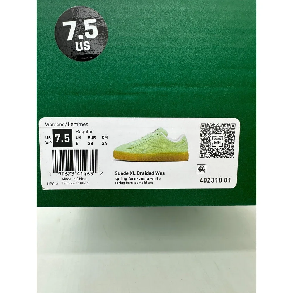 Puma Suede XL Women's Size 7.5 neon Green Athletic Shoes 402318 01